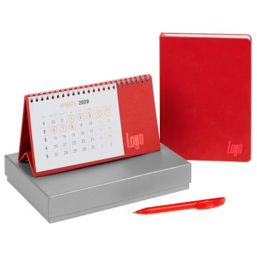 Ручка в наборе с календарем с логотипом