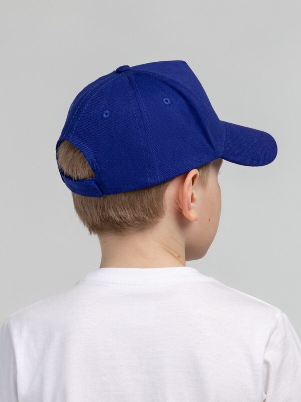Детская синяя бейсболка с регулируемым размером
