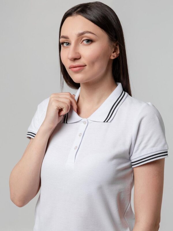 Рубашка поло женская Virma Stripes Lady, белая — изображение 2