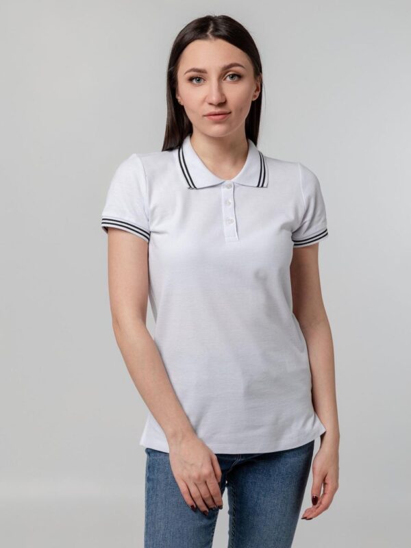 Рубашка поло женская Virma Stripes Lady, белая — изображение 8