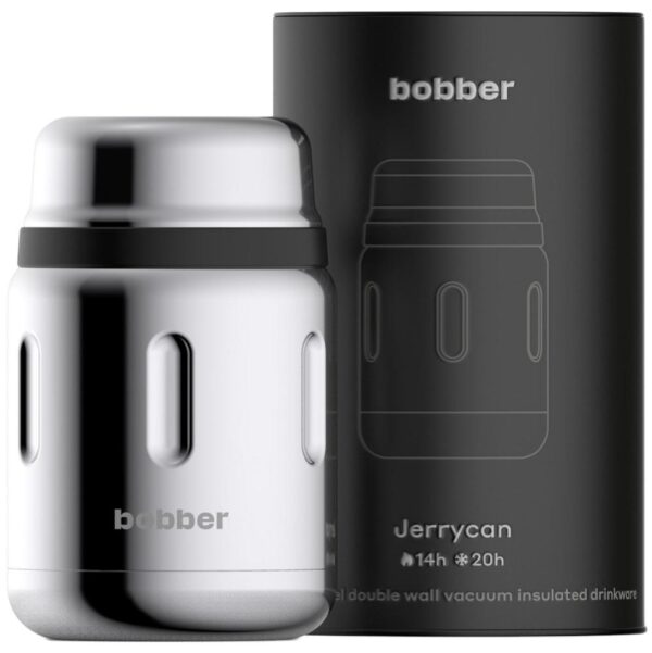 Термос для еды Jerrycan 700, вакуумный, стальной зеркальный — изображение 2