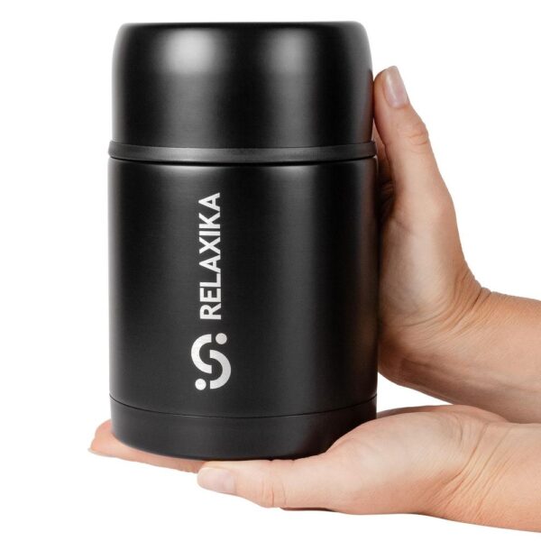 Термос для еды Relaxika 700, черный — изображение 6