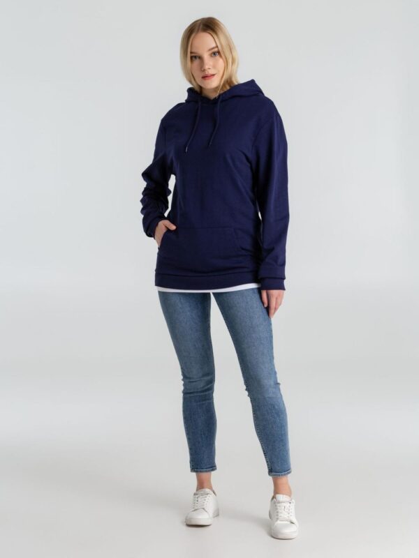 Толстовка с капюшоном унисекс Hoodie, темно-синяя — изображение 8