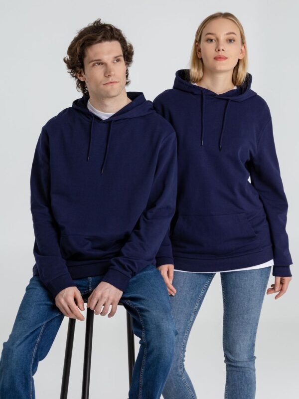 Толстовка с капюшоном унисекс Hoodie, темно-синяя — изображение 16