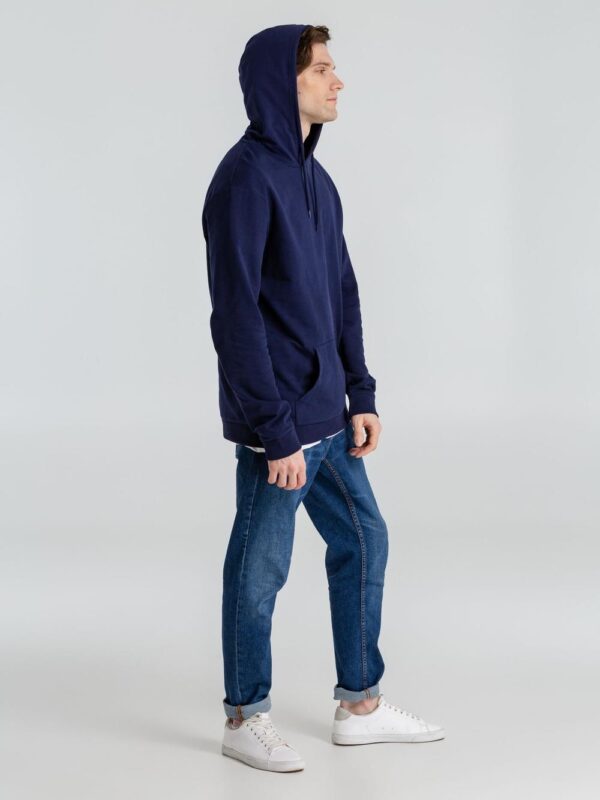 Толстовка с капюшоном унисекс Hoodie, темно-синяя — изображение 14