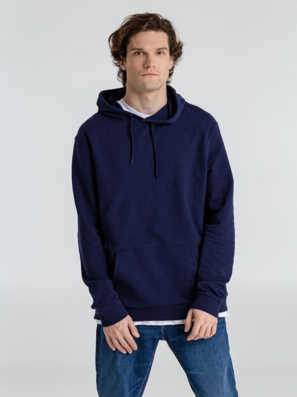 Толстовка с капюшоном унисекс Hoodie, темно-синяя — изображение 11