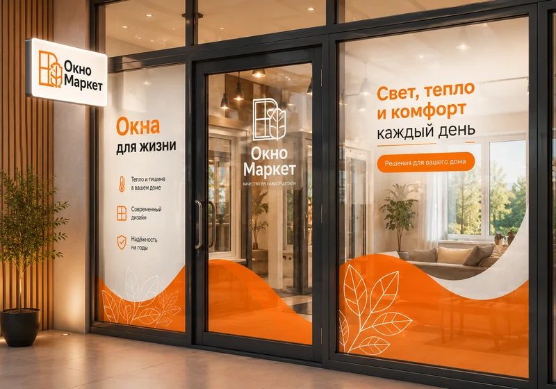 Оформление витрины и стеклянных окон интерьерной печатью