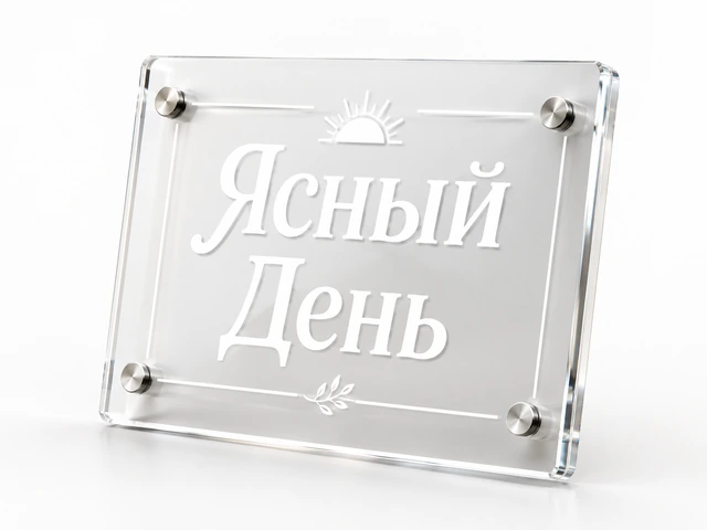 Печать по прозрачной акриловой основе с белым подслоем