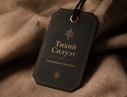 Картонные бирки с ламинацией и фольгой для бренда