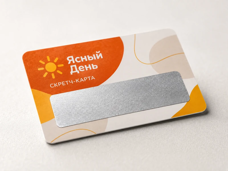 Скретч-полоса на пластиковой карте