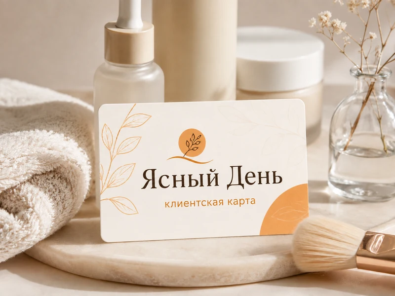 Пластиковая карта клиента для салона красоты