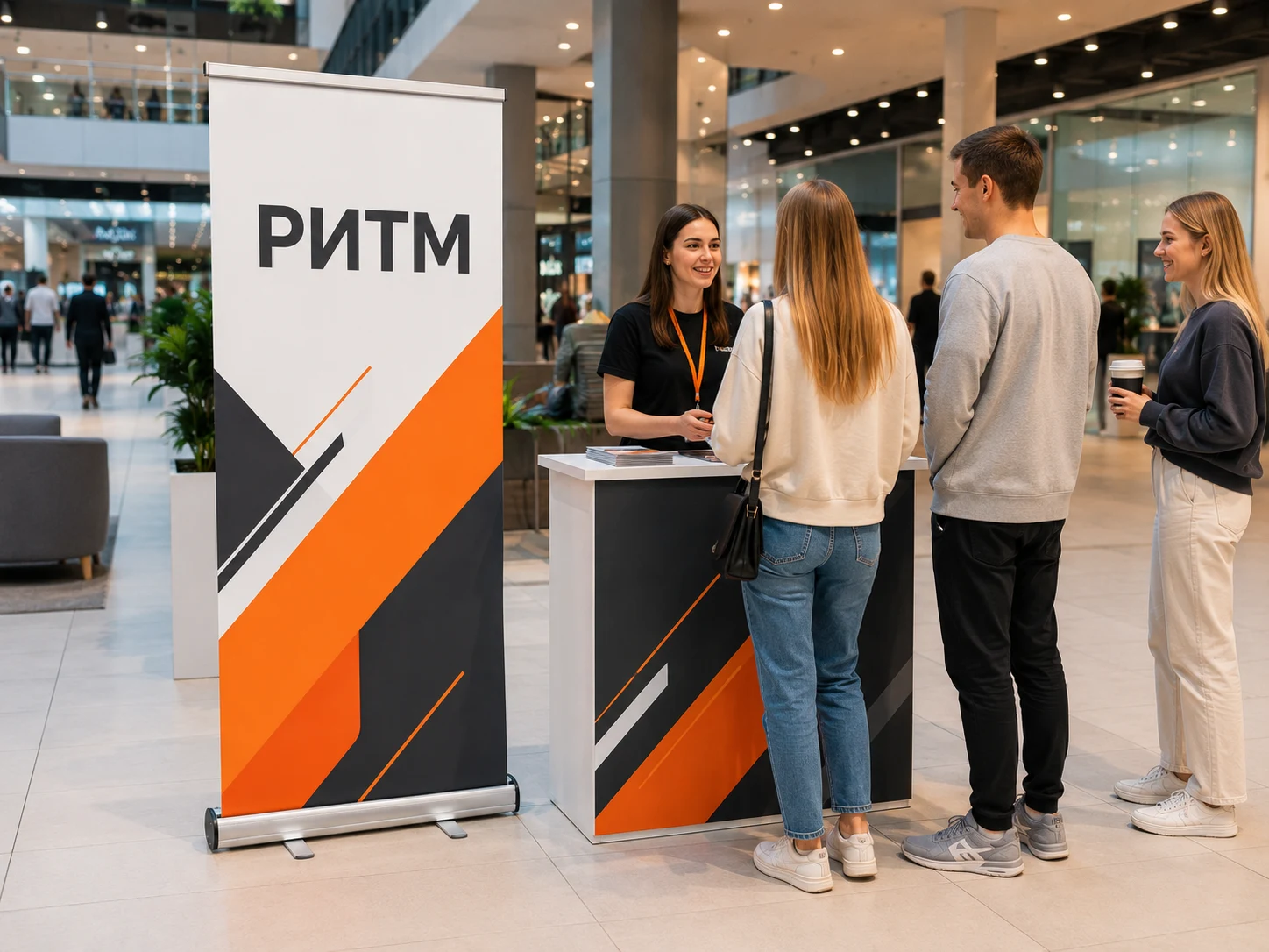 Roll Up стенд на промоакции и презентации