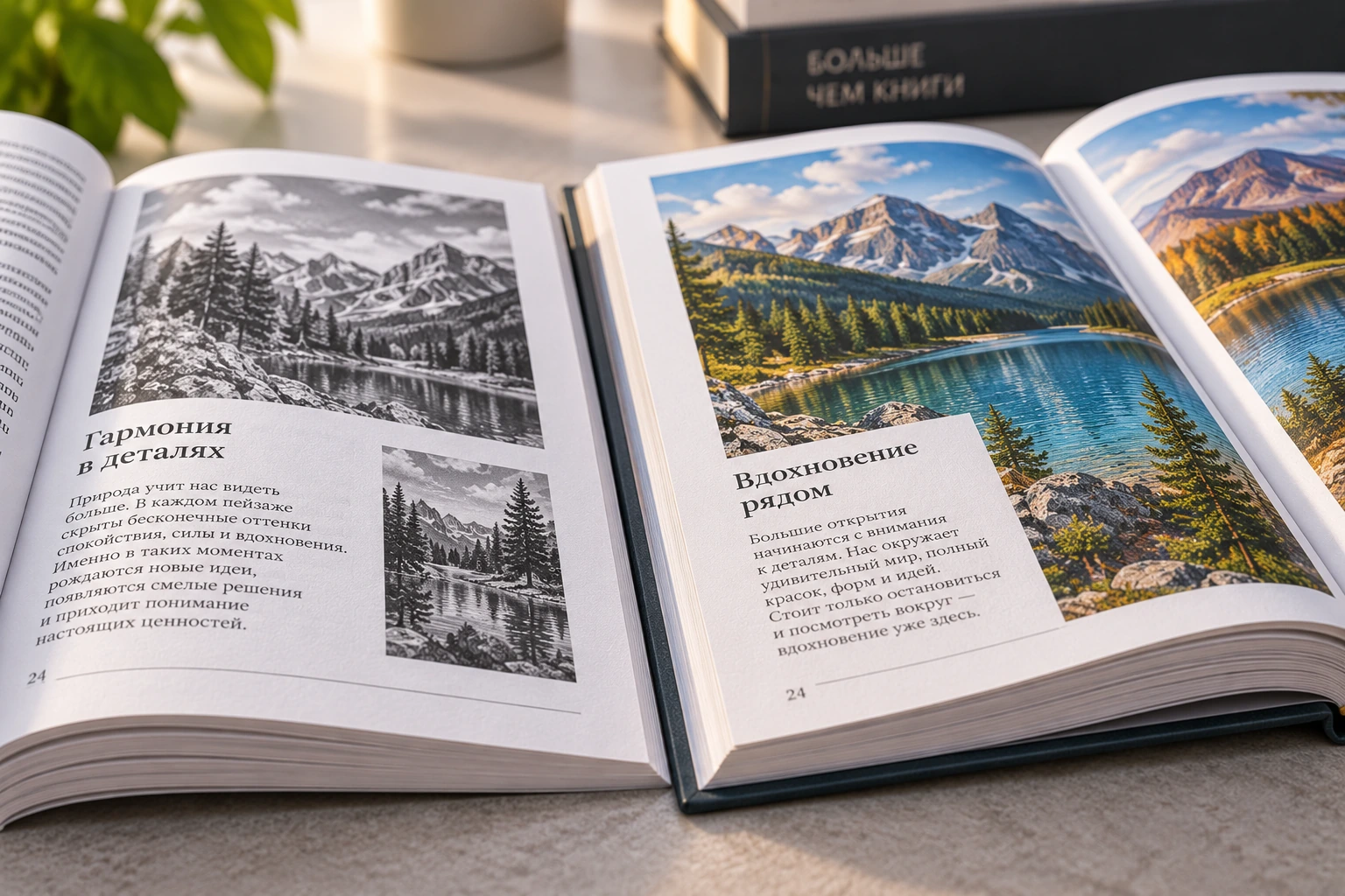 Черно-белая и цветная печать книжного блока