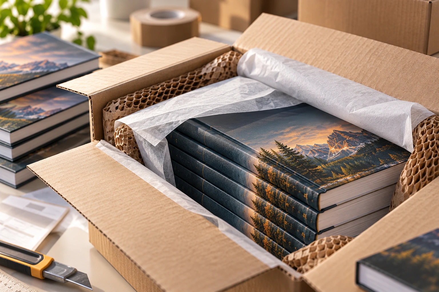 Упаковка и доставка готового тиража книг