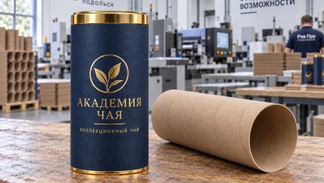 Картонные тубусы с жестяной крышкой: навивная гильза и кашировка