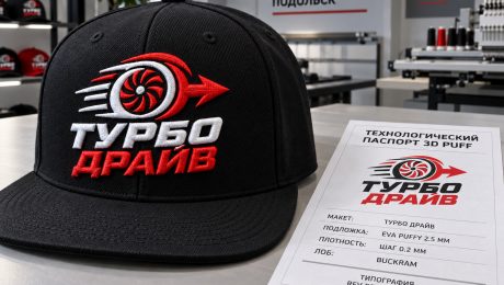 Брендирование кепок и бейсболок: 3D-вышивка пуфом (Puff) и флекс