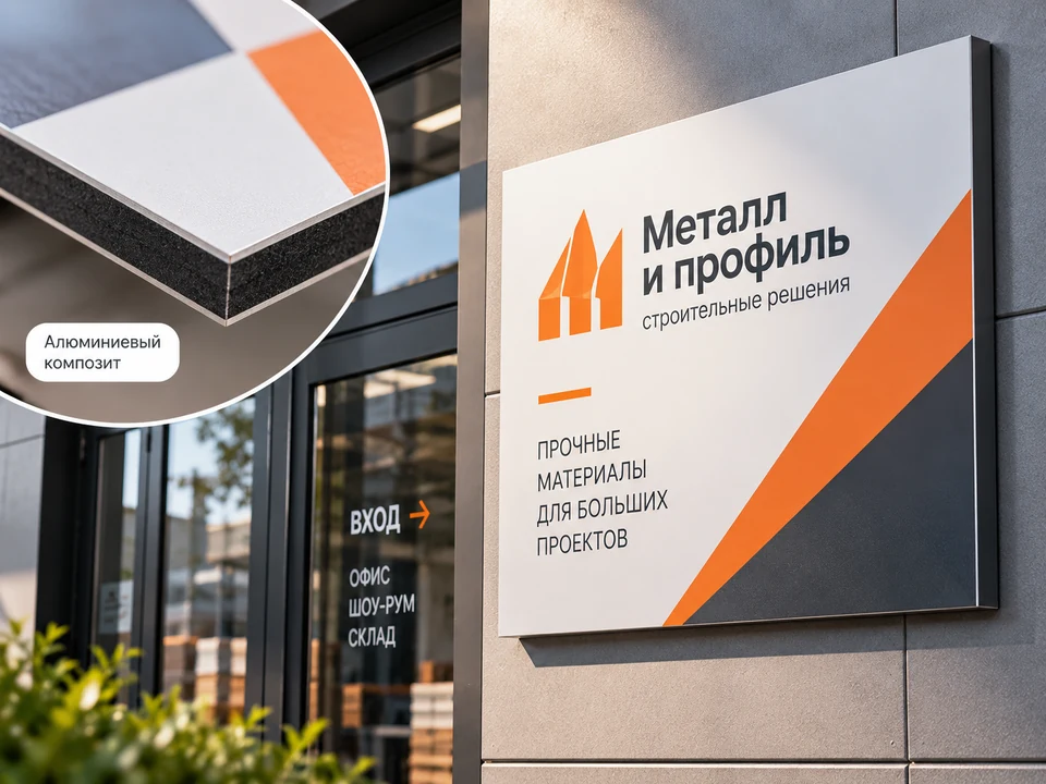 Печать на композите для наружной рекламы и панелей