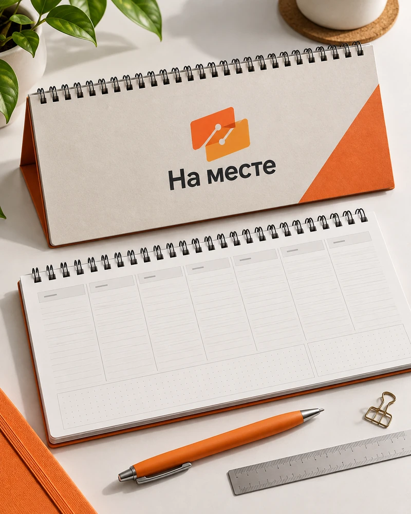 Настольный планинг с логотипом для корпоративной работы