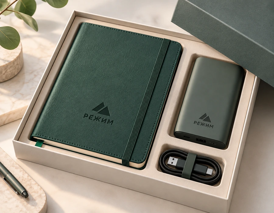 Корпоративный набор: ежедневник и power bank